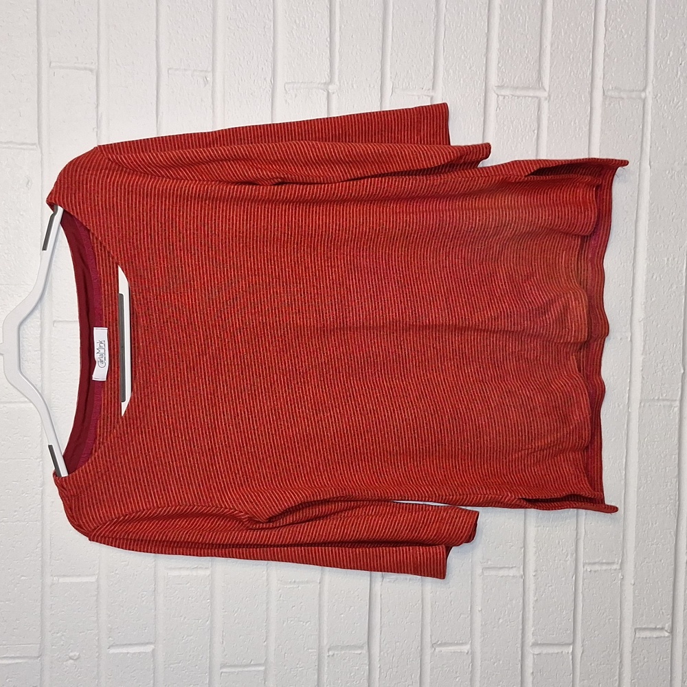 🪅 Carla Mink of Portland sweater blouse. Red. Large. EUC